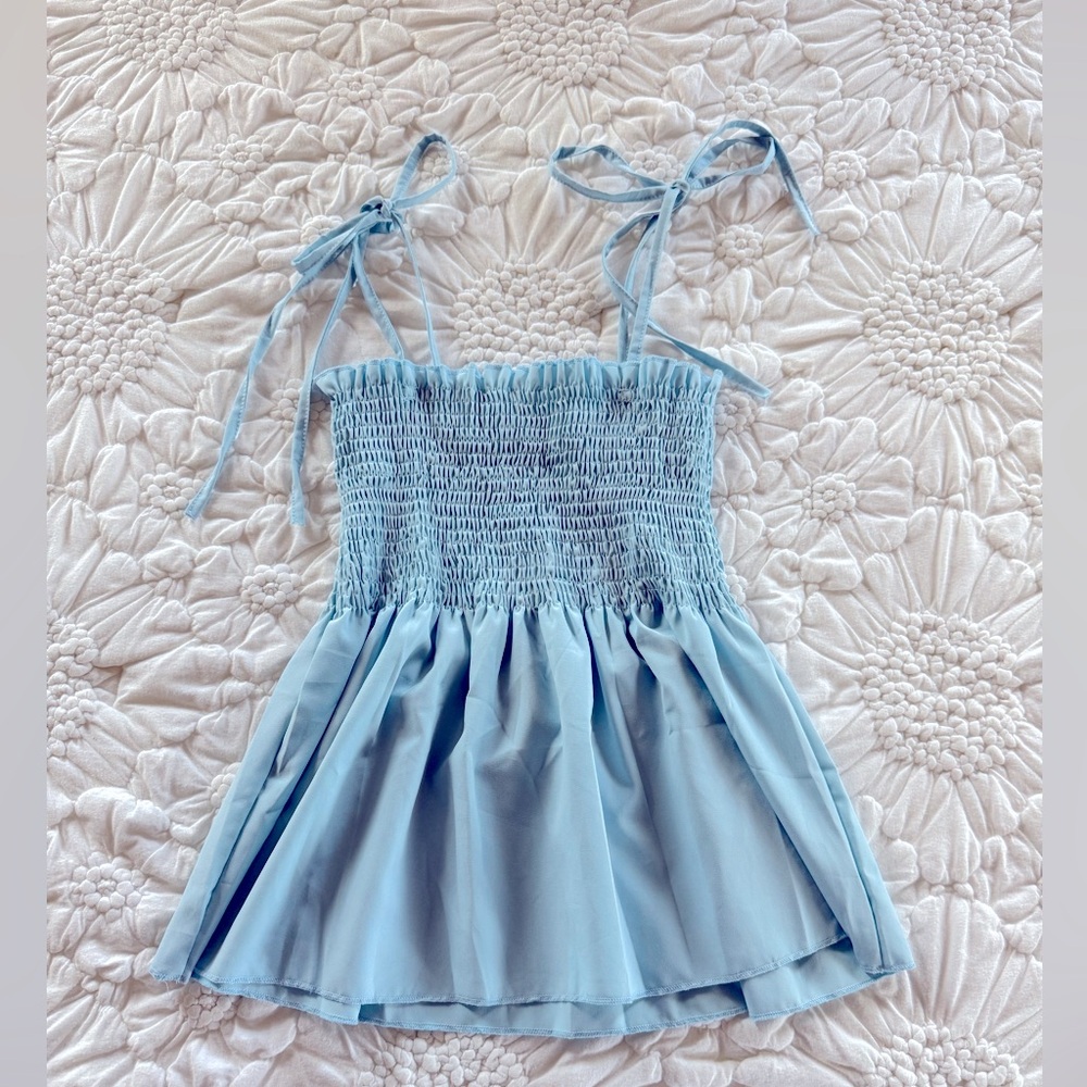 Smocked Tie Top Tank